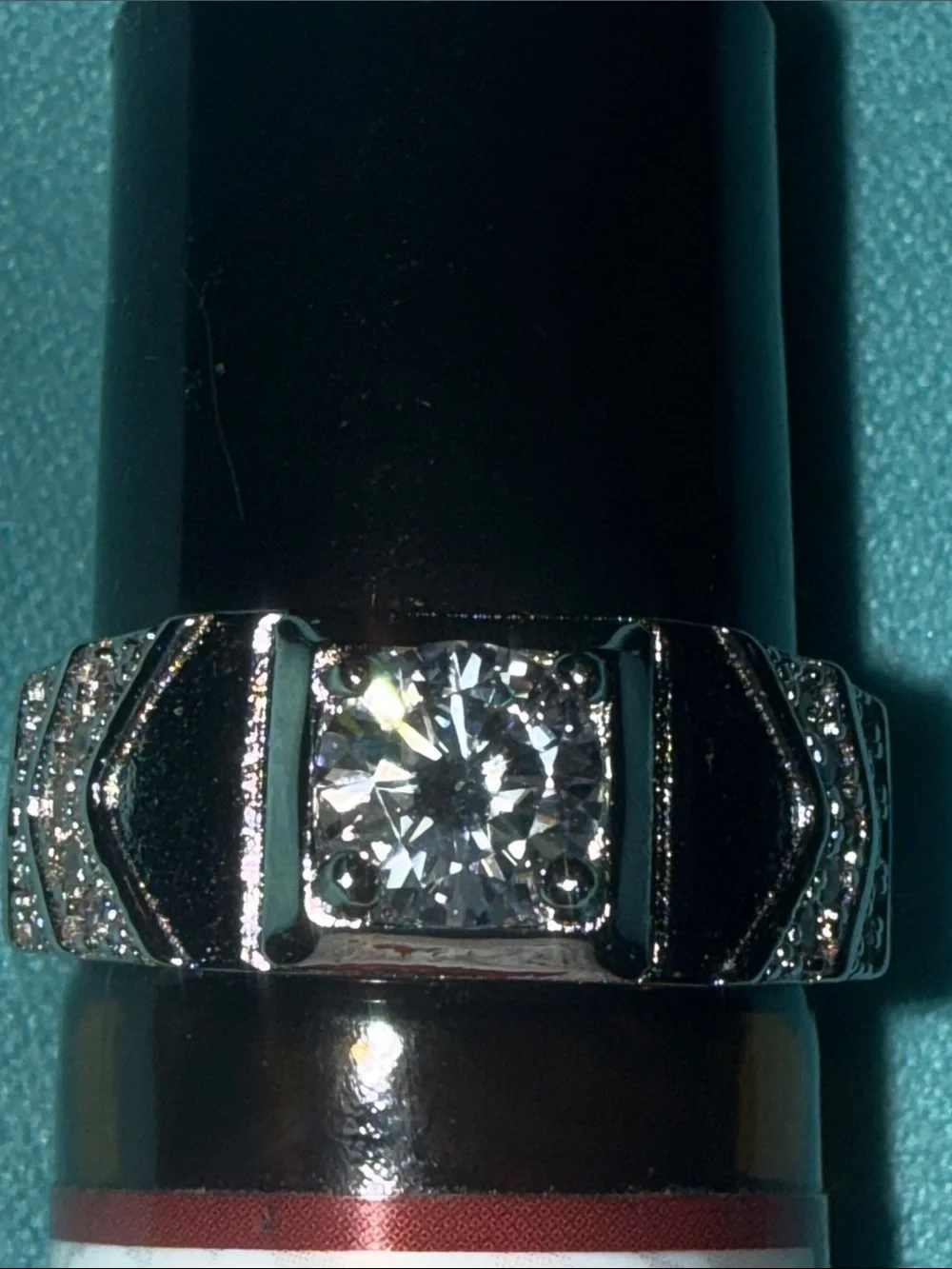 GRA CERTIFIED MOISSANITE DIAMOND 1 CT MEN’S RING 925 Sterling Silver NEW